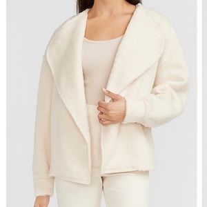 NWT Express XL Open front shawl collar fleece jacket